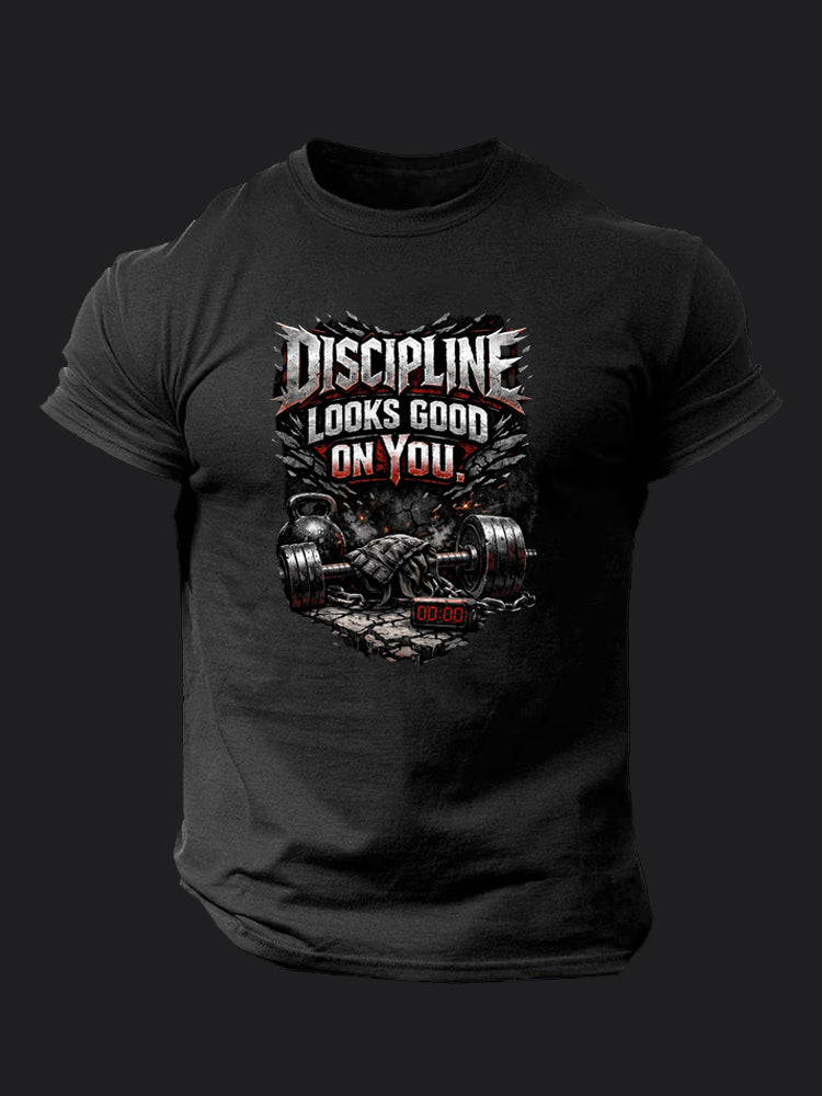 Discipline Looks Good On You BombApe Gym T-shirt
