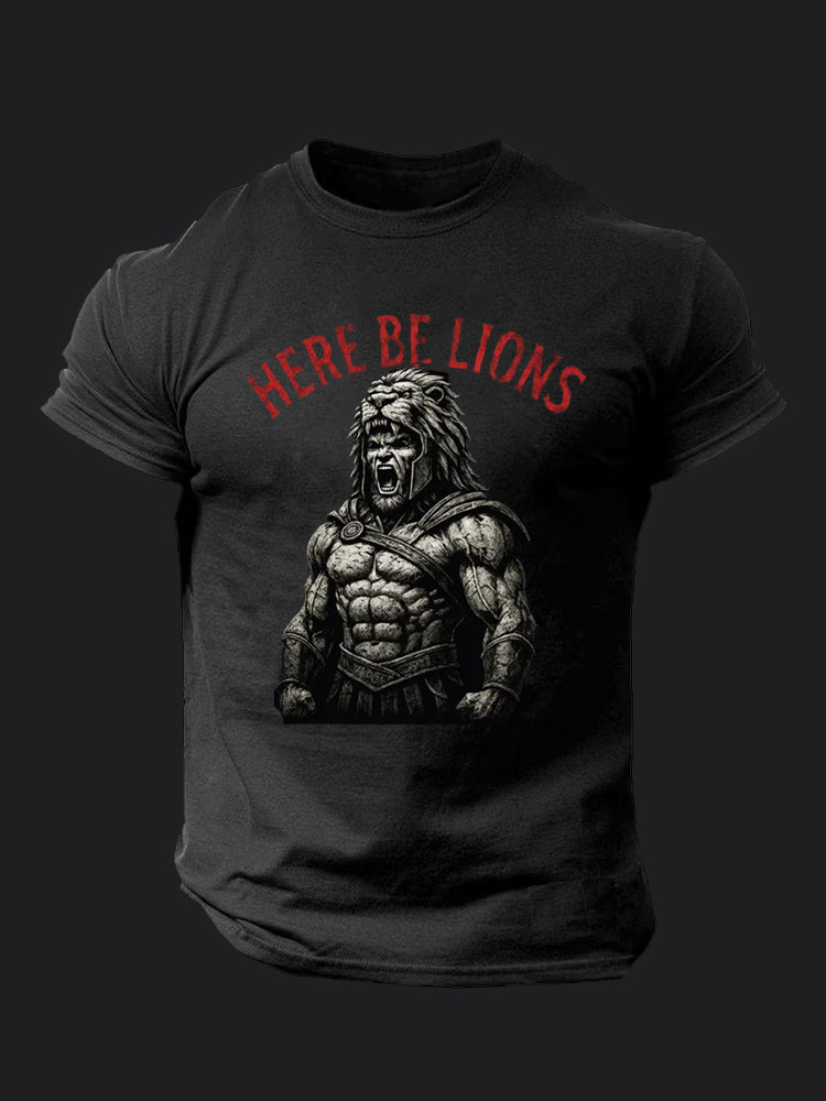 Here Be Lions BombApe Gym T-shirt