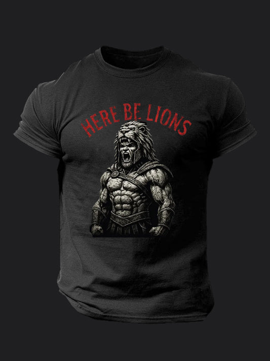 Here Be Lions BombApe Gym T-shirt