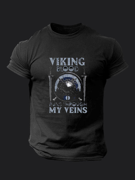 Viking Blood Runs Through My Veins BombApe Gym T-shirt
