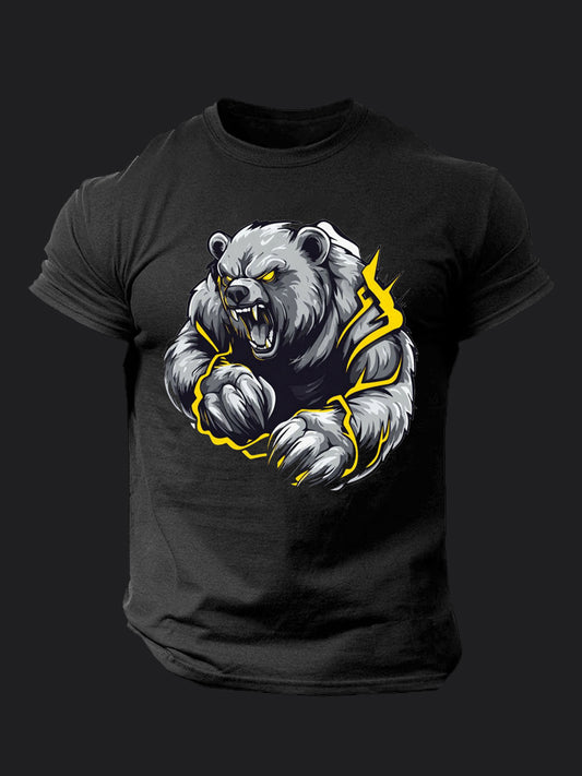 Fierce Grizzly Bear BombApe Gym T-shirt