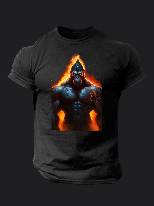 Fire Gorilla BombApe Gym T-shirt