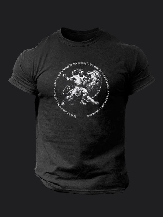 Samson And The Lion BombApe Gym T-shirt