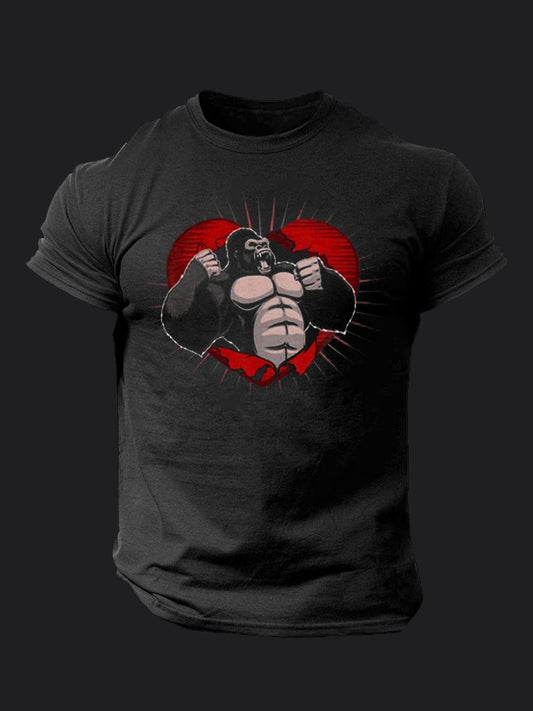 Gorilla Heart BombApe Gym T-shirt