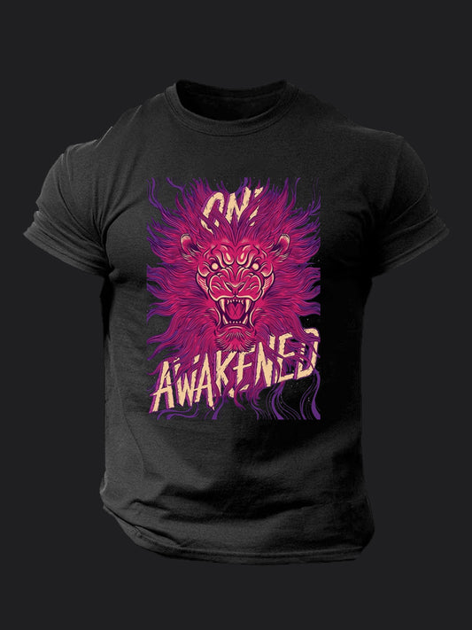 Abstract Roaring Lion BombApe Gym T-shirt