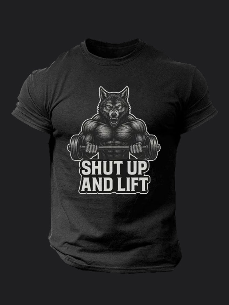 Shut Up and Lift  BombApe Gym T-shirt
