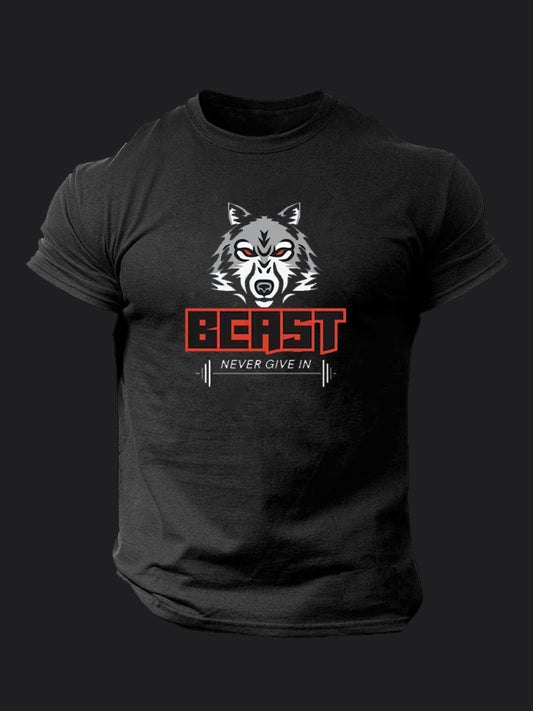 Beast Never Give In BombApe Gym T-shirt