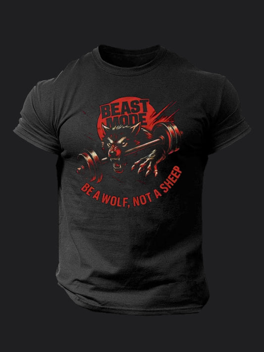 Be a Wolf Not a Sheep BombApe Gym T-shirt