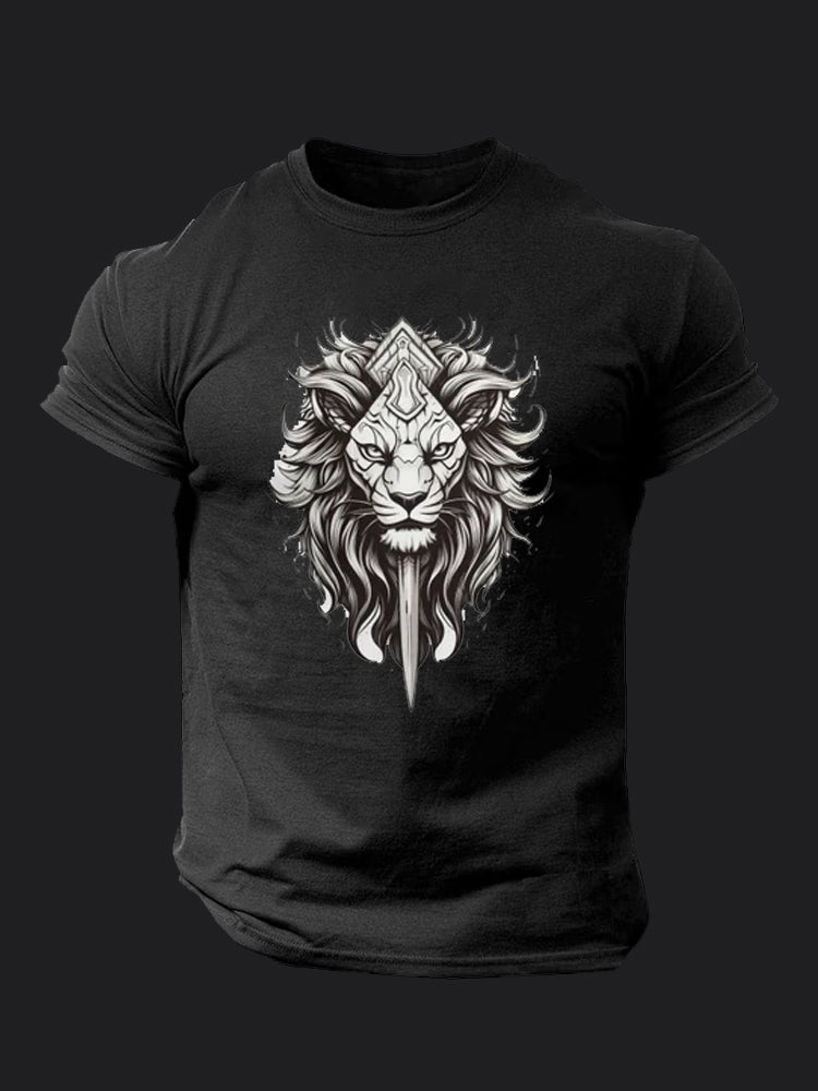 Warrior Spear Lion BombApe Gym T-shirt