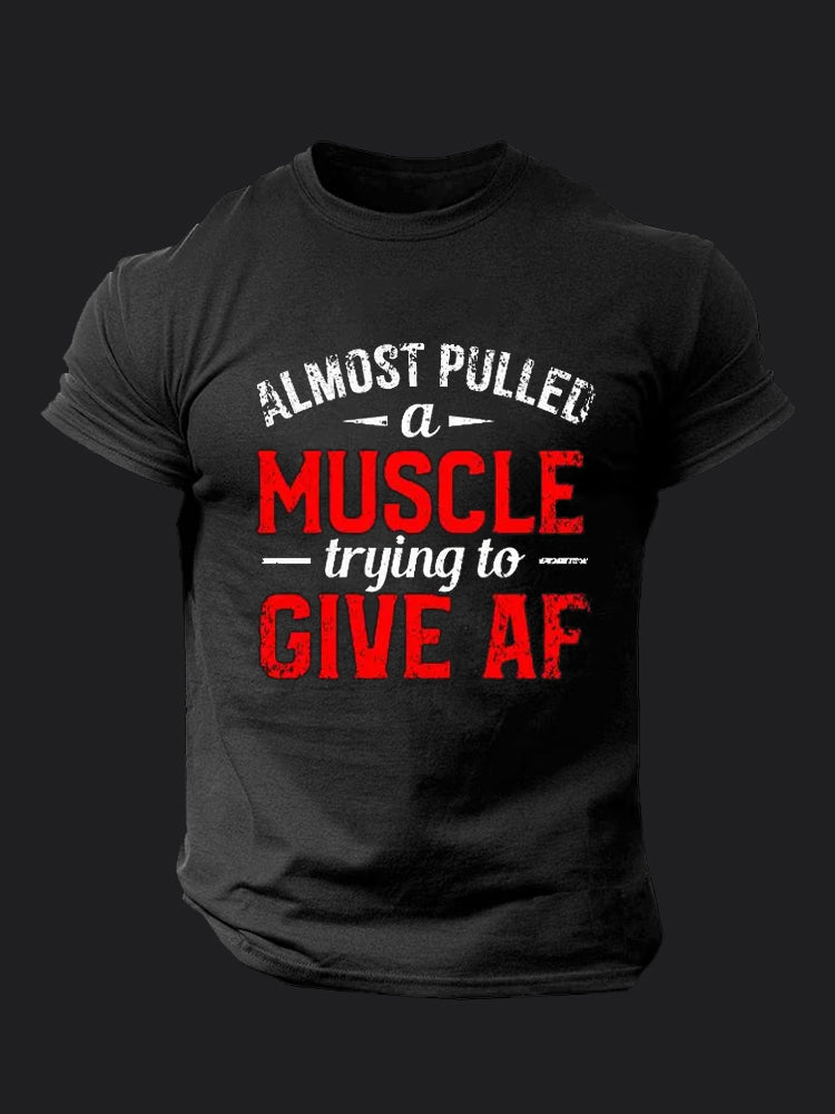 Almost Pulled A Muscle BombApe Gym T-shirt
