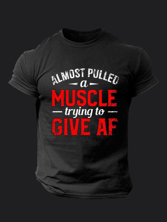Almost Pulled A Muscle BombApe Gym T-shirt
