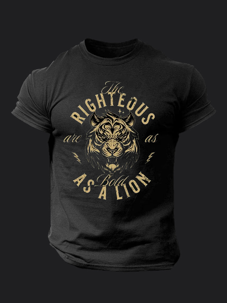 The Righteous Are As Bold As A Lion BombApe Gym T-shirt