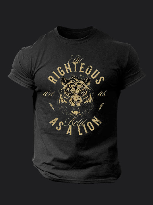 The Righteous Are As Bold As A Lion BombApe Gym T-shirt