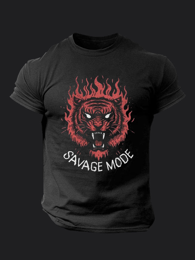 Tiger Face BombApe GymT-shirt