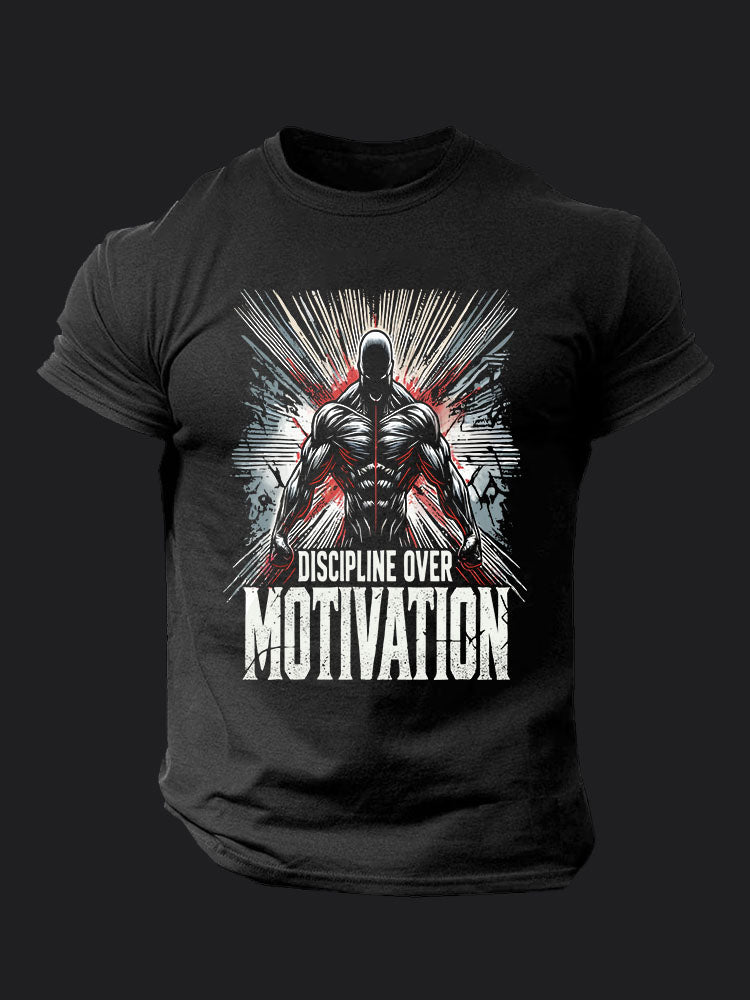 Discipline Over Motivation BombApe Gym T-shirt