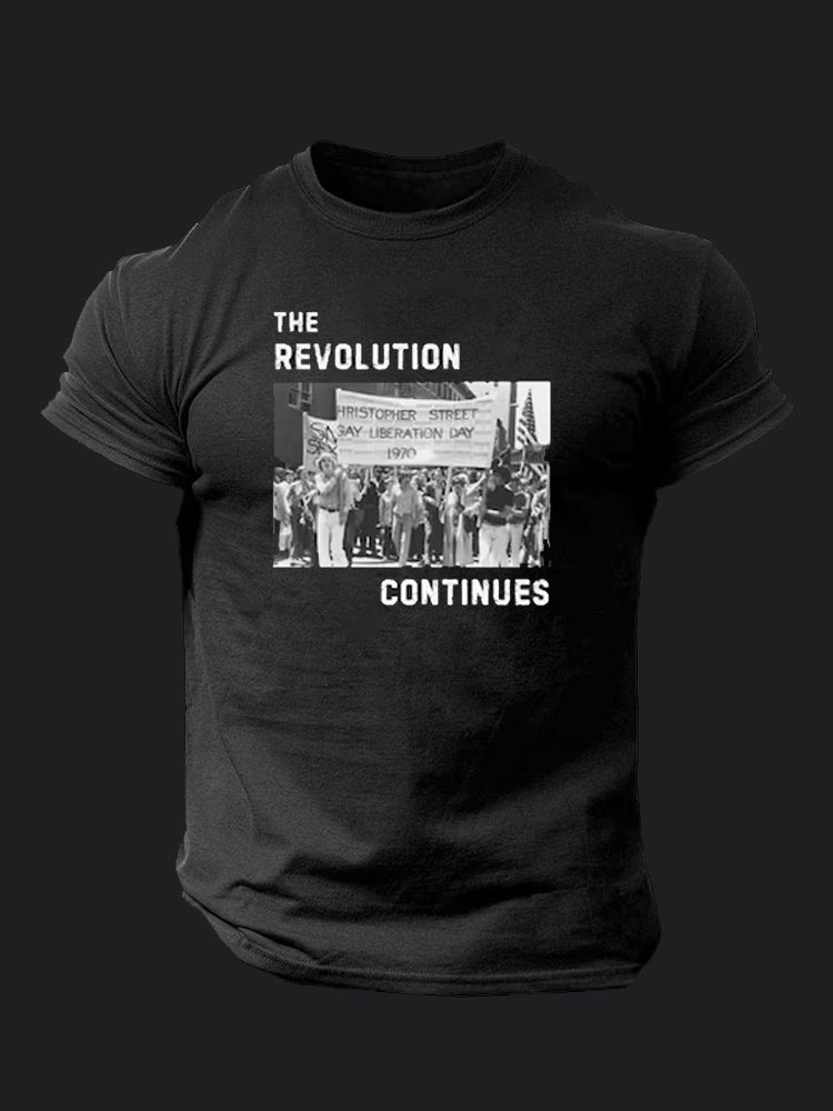 The Revolution Continues BombApe Gym T-shirt