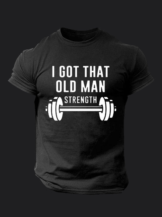 I Got That Old Man Strength BombApe Gym T-shirt