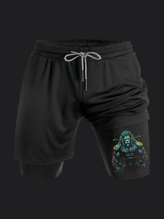 Muscular Lion BombApe Performance Shorts