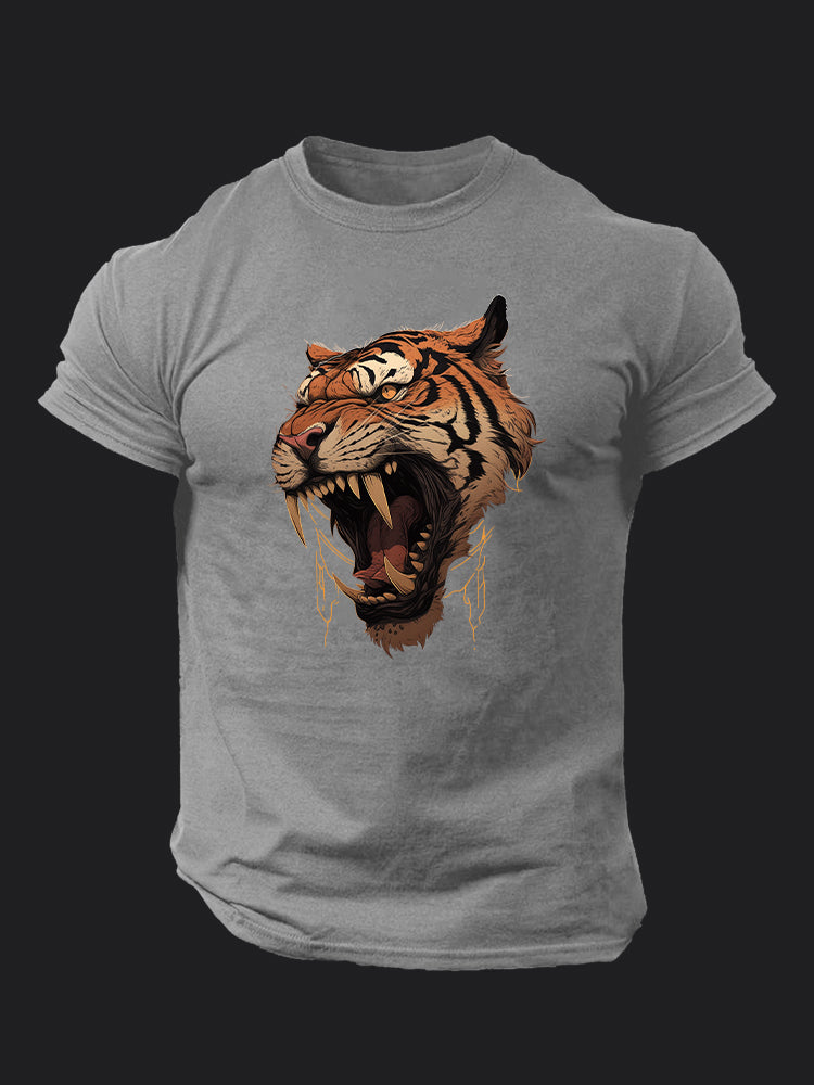 Fierce Tiger Head BombApe Gym T-shirt