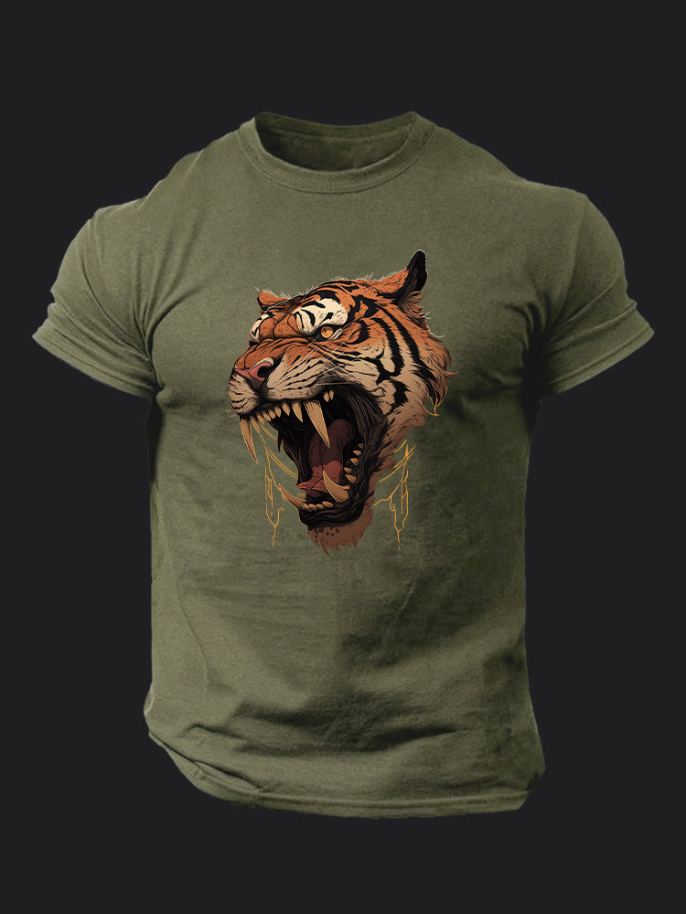 Fierce Tiger Head BombApe Gym T-shirt