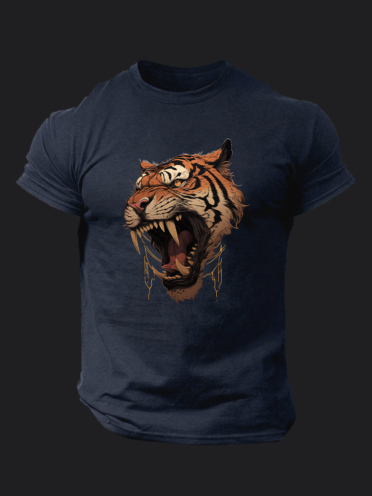 Fierce Tiger Head BombApe Gym T-shirt