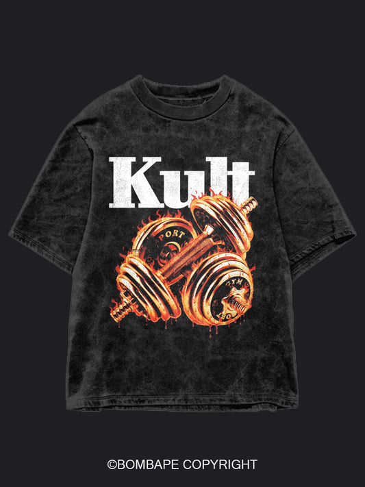 Kult BombApe Washed Gym T-shirt