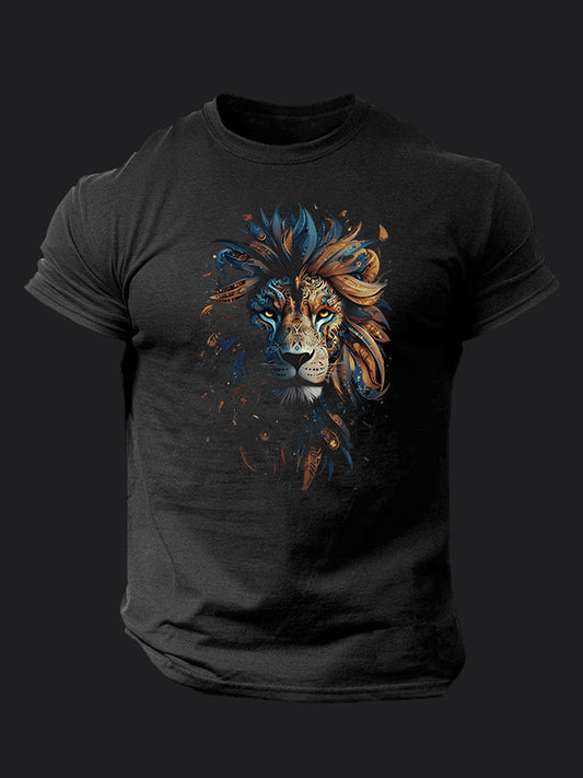 Lion Portrait BombApe Gym T-shirt
