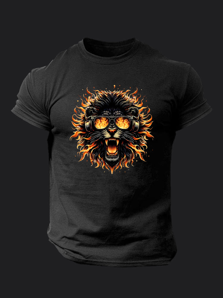 Fire Lion BombApe Gym T-shirt