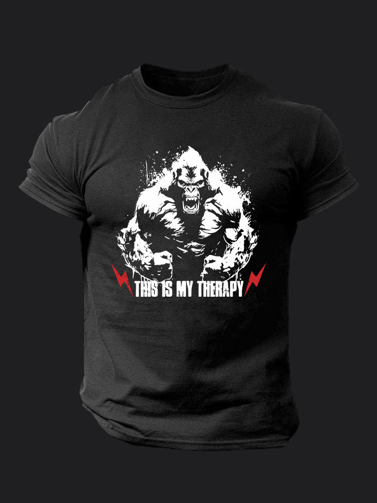 This is My Therapy BombApe Gym T-shirt