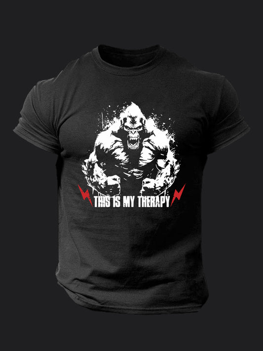 This is My Therapy BombApe Gym T-shirt
