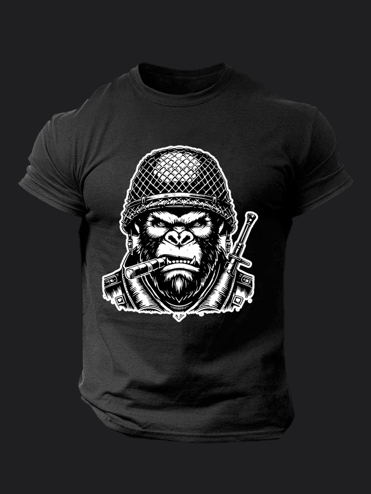 Gorilla Soldier BombApe Gym T-shirt