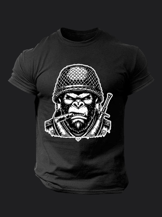 Gorilla Soldier BombApe Gym T-shirt