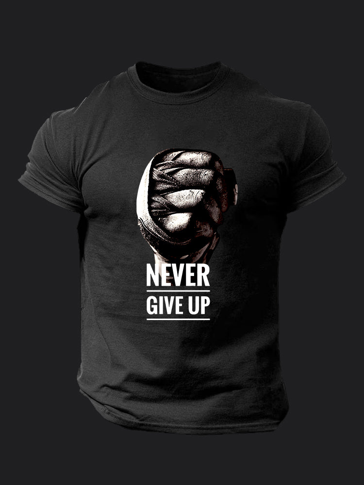 Never Give Up BombApe Gym T-shirt
