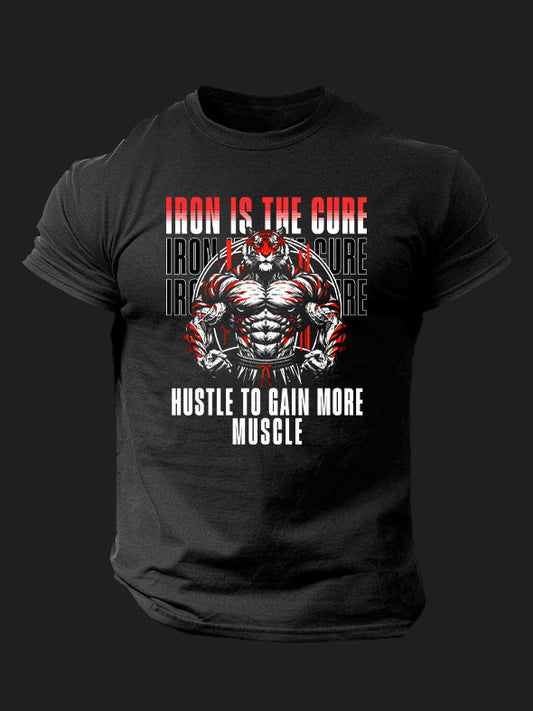 Hustle To Gain More Muscle BombApe Gym T-shirt