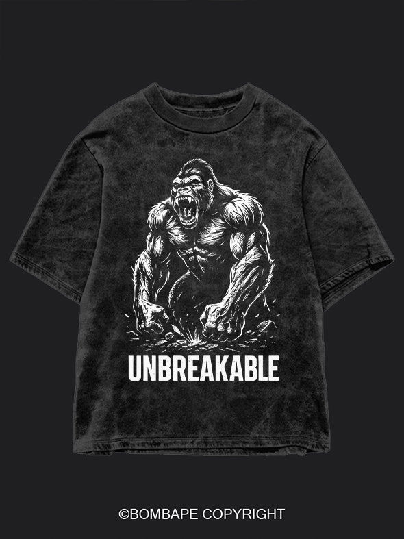 Unbreakable BombApe Washed Gym T-shirt